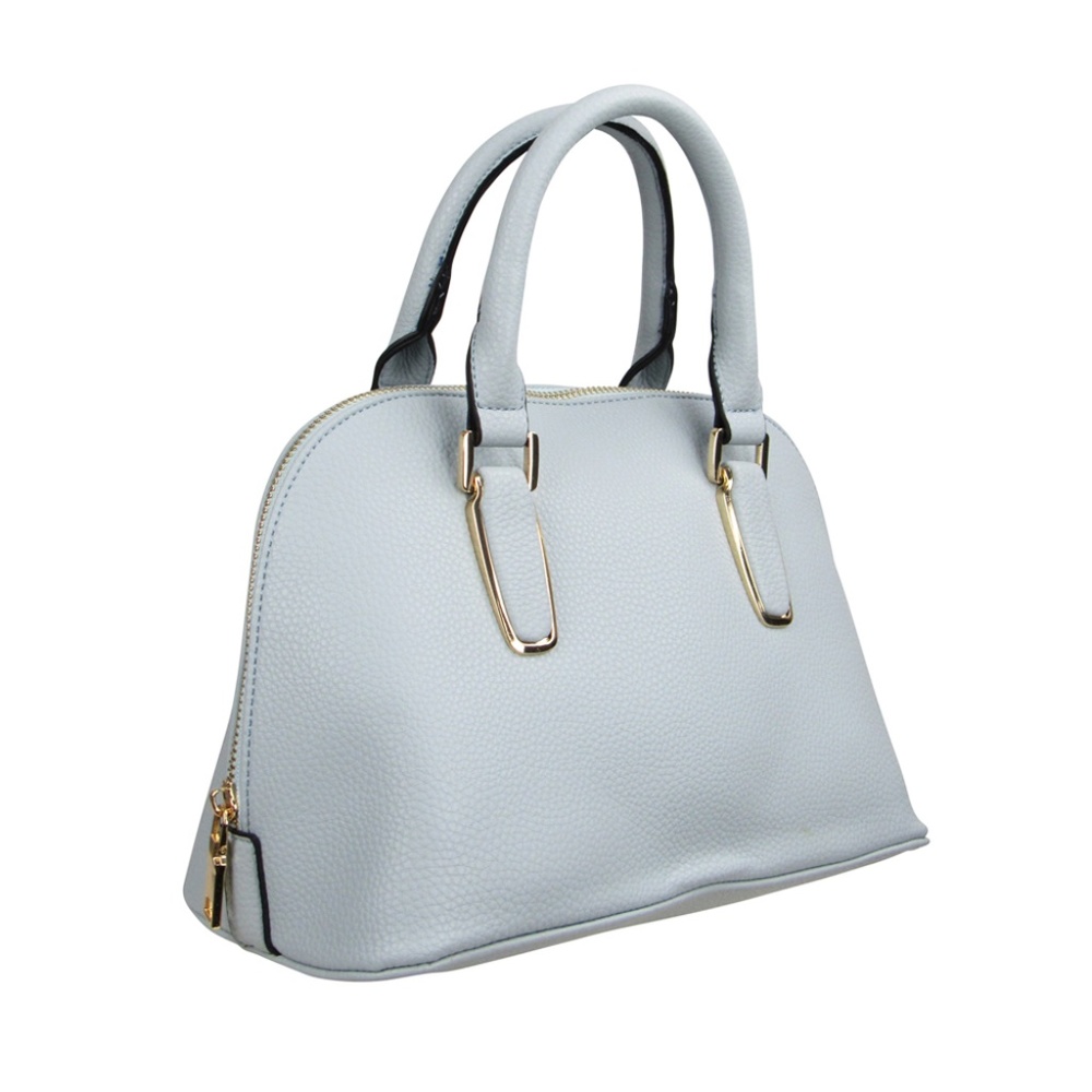 Mini Satchel Handbag w/ Shoulder Strap (Blue) - Picture 2 of 2